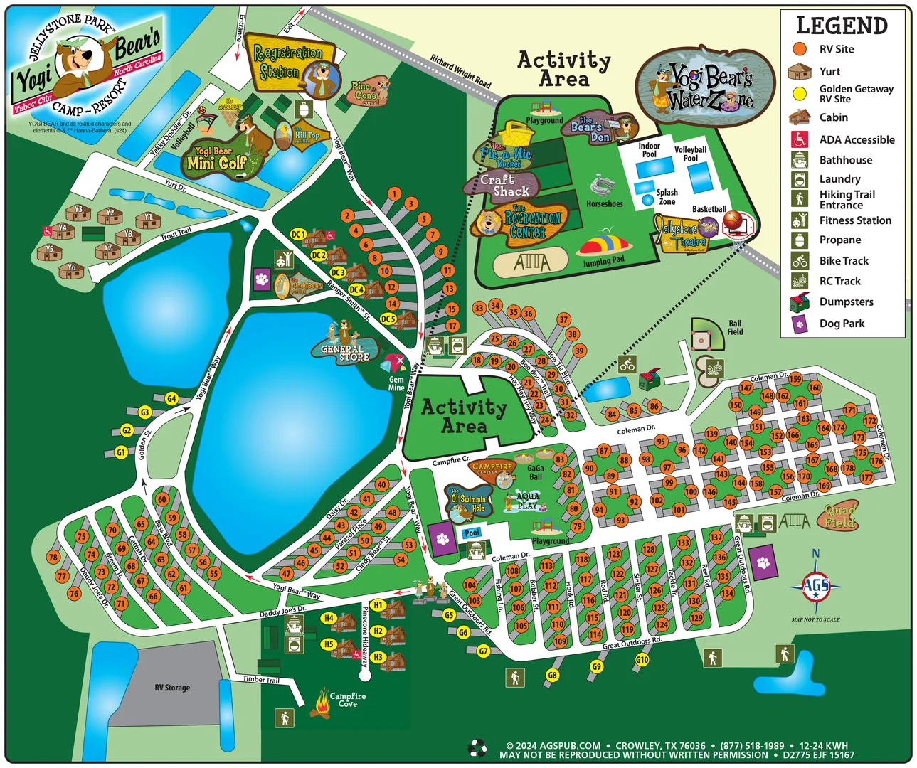 Jellystone Park Tabor City Map